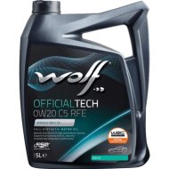 Масло моторное «Wolf» OfficialTech, 65635/5, 0W-20 C5 RFE, 5 л