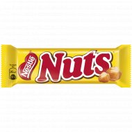 Шоколадный батончик «Nuts» с цельным фундуком, карамелью и нугой, 50 г