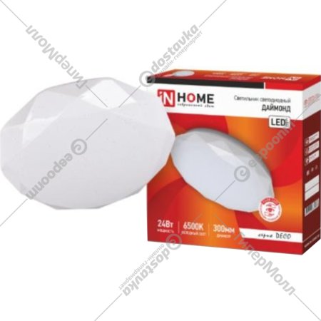 Светодиодный светильник «In Home» Даймонд, Deco 24Вт 230В 6500К 1560Лм, 300х55 мм