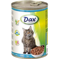 

Корм для кошек"DAX"кусочки с рыбой 415гр
