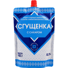 Продукт сгущенный сывороточный с сахаром, 8.5%, 450 г