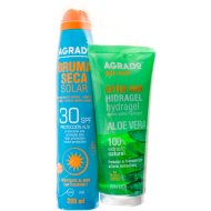 Набор косметический Agrado солнцезащитный сухой мист SPF30 + гидрогель после загара Алоэ Вера, 200+200 мл