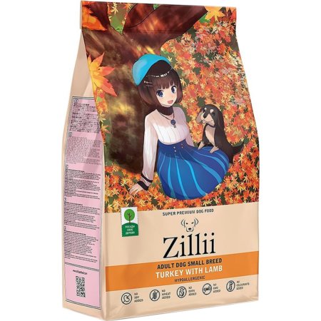 Корм для собак Zillii Adult Dog Small Breed, индейка с ягненком, 2 кг