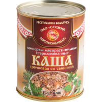 

Конс.м/р."КАША ГРЕЧН.СО СВИНИН"Слуцк340г