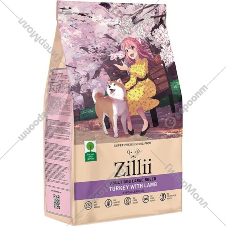 Корм для собак «Zillii» Adult Dog Large Breed, индейка с ягненком, 3 кг