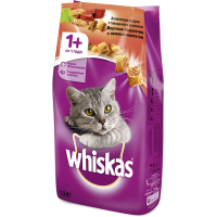 

Корм "WHISKAS" (говядина/кролик) 1.9кг