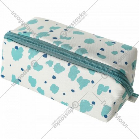 Косметичка «Miniso» Dots, 2011627110100, с молнией, зеленый