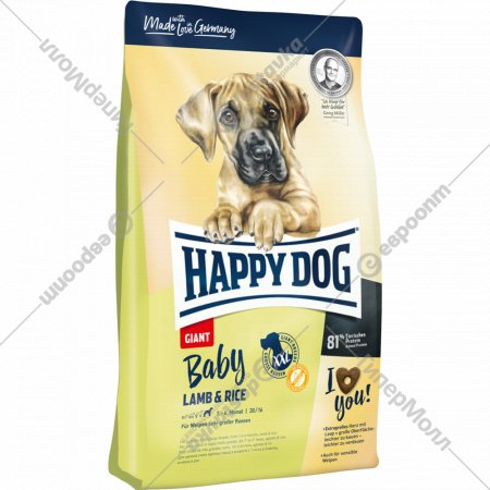 Корм для щенков «Happy Dog» Baby Giant Lamb&Rice, 60594, 15 кг