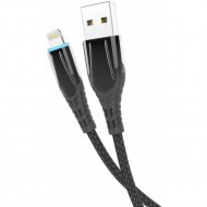 Кабель «Olmio» SmartLED, PR041627, USB 2.0-Lightning, 2.1A, черный, 1.2 м