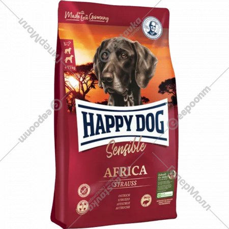 Корм для собак «Happy Dog» Africa, страус/картофель, 3548, 12.5 кг