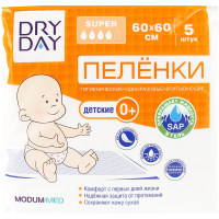 

Пелёнки одн.впит."DRYDAY"дет.Super 60х60