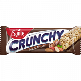 Ба­тон­чик-мюсли «Sante» Crunhcy, с лесным орехом мин­да­лем в шо­ко­ла­де, 40 г
