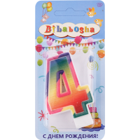 

Свеча цифра"4"(П15175-4)