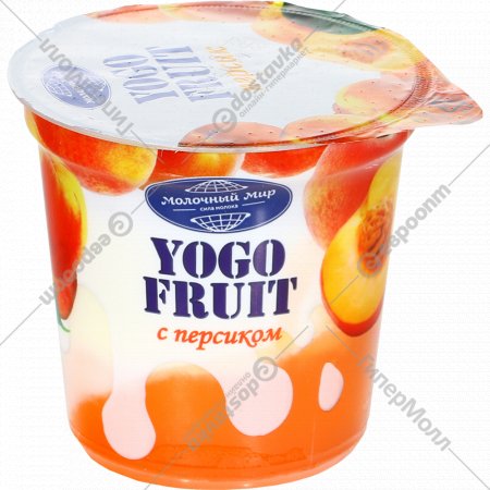 Йогурт «Молочный мир» Yogo-Fruit, персик, 2.5%, 150 г