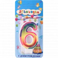 Свеча для торта «Bibabosha» цифра № 6