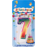 

Свеча цифра"7"(П15175-7)
