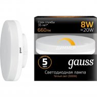 Лампа «Gauss» LED GX53 8W 660lm 3000K, 108408108-D