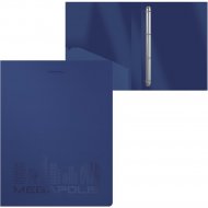 Папка «Erich Krause» Megapolis, 49981, на 4 кольцах, A4, синий