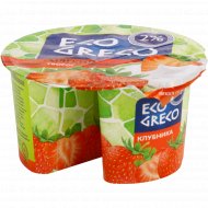 Творог «Eco Greco» мягкий, клубника, 2%, 120 г