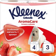 Туалетная бумага «Kleenex» Cottonelle Aroma Care, трехслойная, 4 рулона