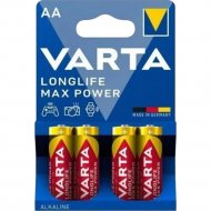 Батарейка «Varta» Longlife Max Power, LR6 AA BL4, 4706101404 EC