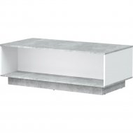 Журнальный столик «Интерлиния» QZ-СЖ1, белый платинум/бетон