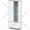 Шкаф комбинированный «Интерлиния» QZ-ШК1 с подсветкой, белый платинум/бетон
