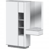 Шкаф комбинированный «Интерлиния» QZ-ШК4, белый платинум/бетон