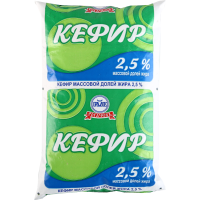 

Кефир 2.5% (п/эт.пл) Рогачев 900г