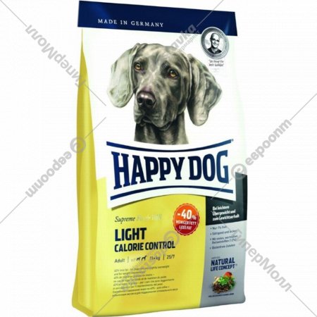 Корм для собак «Happy Dog» Light Calorie Control, птица/лосось, 60772, 4 кг