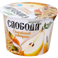 

Биойогурт"СЛОБОДА"(6% груша,злак,лен)210