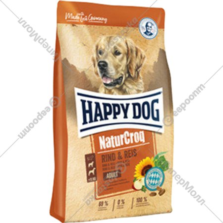 Корм для собак «Happy Dog» NaturCroq Rind&Reis, говядина/рис, 60519, 4 кг