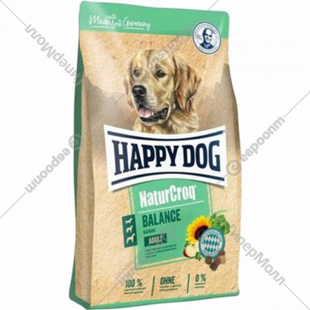 Корм для собак «Happy Dog» NaturCroq Balance, птица/творог, 60521, 15 кг
