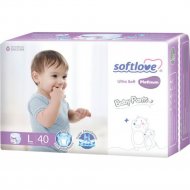 Подгузники-трусики детские «Softlove» Platinum, размер L, 9-14 кг, 40 шт