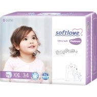 Подгузники-трусики детские «Softlove» Platinum, размер XXL, 15+ кг, 34 шт