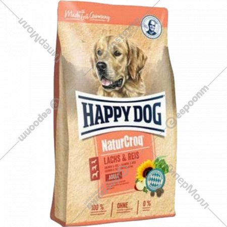 Корм для собак «Happy Dog» NaturCroq Lachs&Reis, лосось/рис, 60591, 12 кг