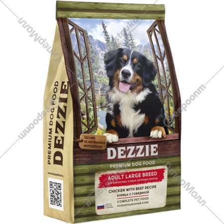 Корм для собак «Dezzie» Adult Dog Large Breed, курица с говядиной, 3 кг