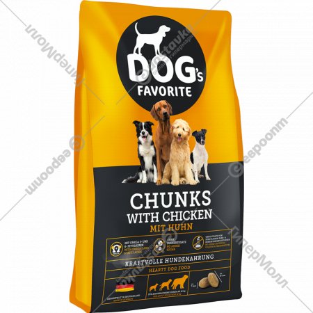 Корм для собак «Happy Dog» Dogs Favorite Chunks, курица, 60946, 15 кг