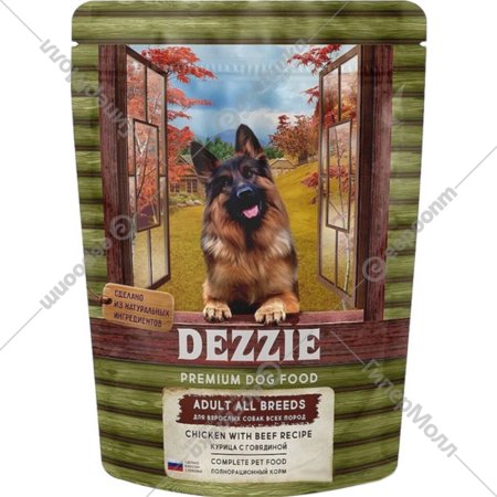 Корм для собак «Dezzie» Adult Dog, курица с говядиной, 800 г