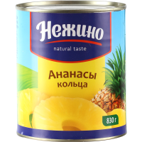 

Ананасы "НЕЖИНО" (кольца в лег сир) 830г