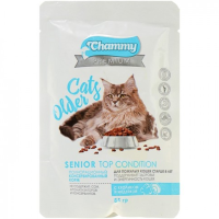 

Корм д/пож.кошек"CHAMMY PREM"(с крол)85г