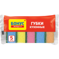 

Губка кухонная "БОНУС" (5шт)