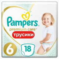 Трусики «Pampers» Premium Care 15+ кг, размер 6, 18 шт