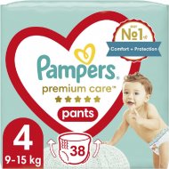 Подгузники-трусики «Pampers» Premium Care 9-15 кг, Размер 4, 38 шт