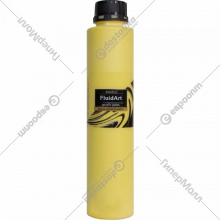 Жидкий акрил «KolerPark» Fluid Art, желтый, 800 мл