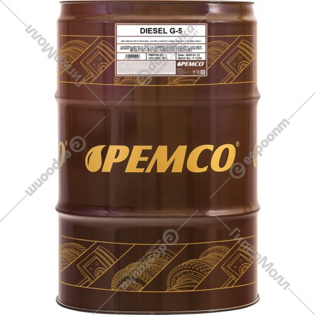 Моторное масло «Pemco» G-5 Diesel 10W-40 UHPD API CI-4/SL, 60 л