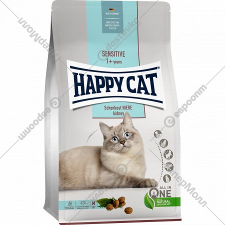 Корм для кошек «Happy Cat» Sensitive Schonkost Niere, птица, 70607, 1.3 кг