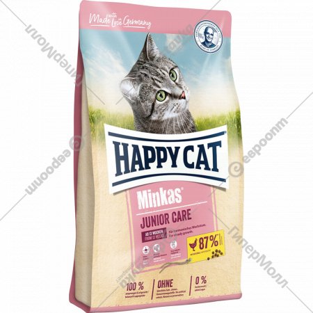 Корм для кошек «Happy Cat» Minkas Junior Care Geflugel, птица, 70373, 10 кг