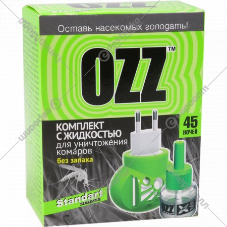 Комплект с жидкостью «Ozz» для уничтожения комаров, 45 ночей