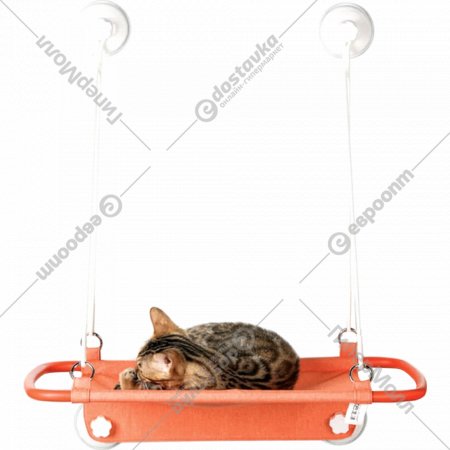 Гамак для животных «Furrytail» Pet Window Perch, DCJ, оранжевый